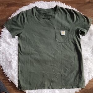 Carhartt K87 Men's XL Loose Fit Pocket T-Shirt - Olive Green Workwear